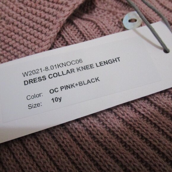 NWT Designer Violeta e Federico girls knit dress sz 10 pink grey leopard Spain - Picture 13 of 15